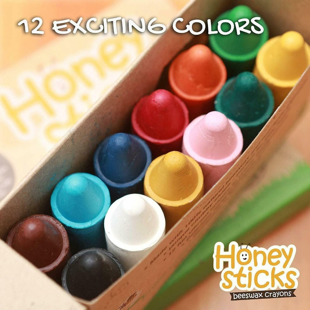 Honeysticks 100% Pure Beeswax Crayons Natural - Picture 3 of 8